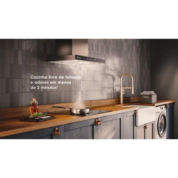 Electrolux 60cm Inox Experience Wall Hood with Artificial Intelligence and High Suction Power (CE6TF) 