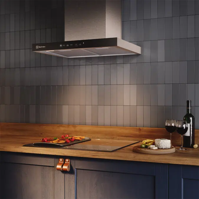 Electrolux 60cm Inox Experience Wall Hood with Artificial Intelligence and High Suction Power (CE6TF) 