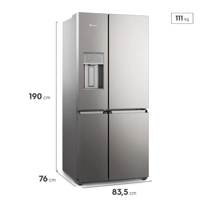 Electrolux Multidoor Refrigerator with FlexiSpace Home Pro 541L (IQ8IS)