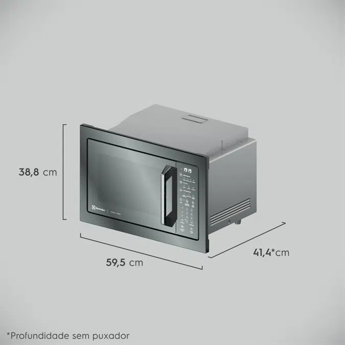 Micro-ondas Electrolux 34L Inox Home Pro com Grill e Função Tira Odores (ME3HP)