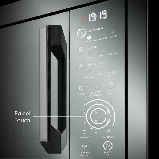 Micro-ondas Electrolux 34L Inox Home Pro com Grill e Função Tira Odores (ME3HP)