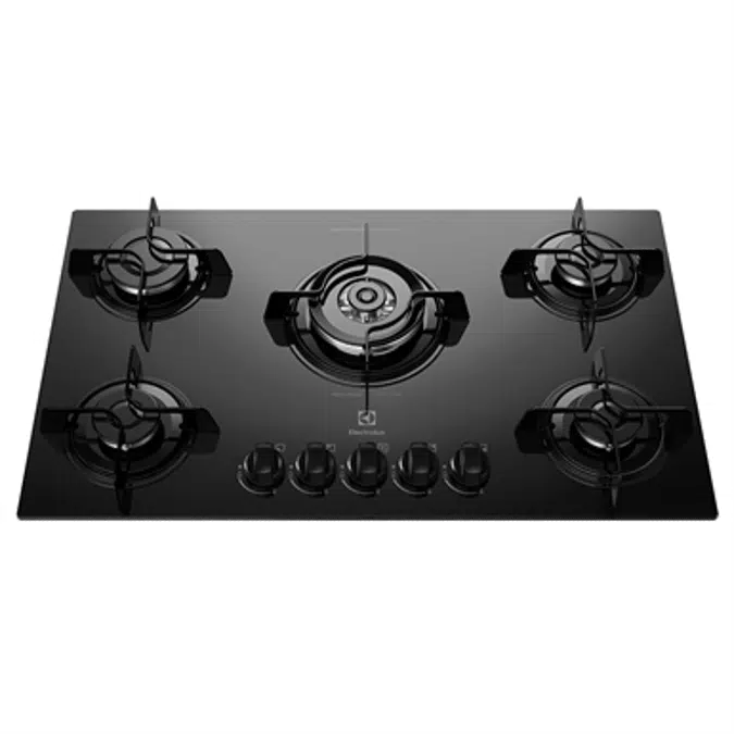 Gas hob with 5 burners