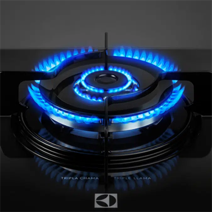 Gas hob with 5 burners