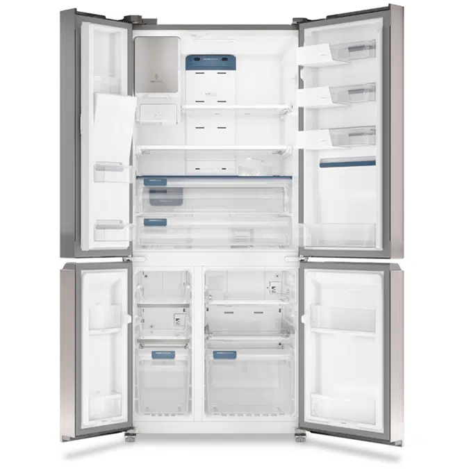 Geladeira Electrolux Frost Free Inverter 541L AutoSense e FlexiSpace 4 Portas Inox Espelhado Home Pro (IQ8WS)