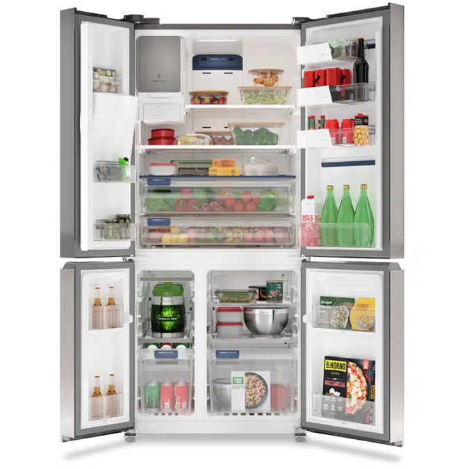 Geladeira Electrolux Frost Free Inverter 541L AutoSense e FlexiSpace 4 Portas Inox Espelhado Home Pro (IQ8WS)