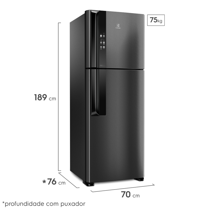 Refrigerator Top Freezer Frost Free Efficient Black Stainless Steel Look  With Autosense