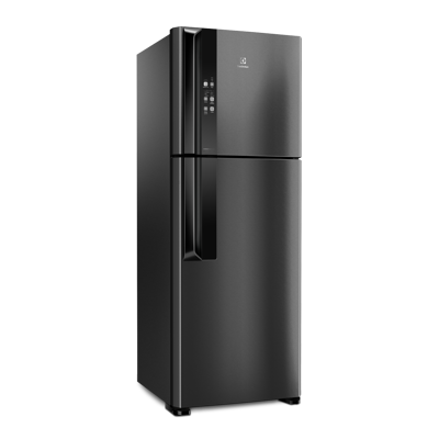 imagem para Refrigerator Top Freezer Frost Free Efficient Black Stainless Steel Look  With Autosense