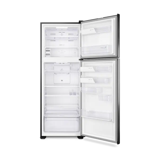 Refrigerator Top Freezer Frost Free Efficient Black Stainless Steel Look  With Autosense