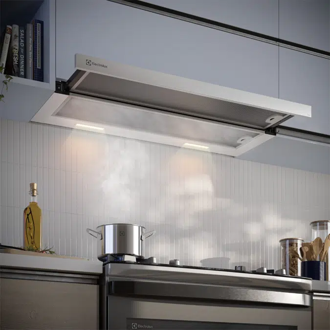 Depurador de Ar Electrolux 90cm Retrátil Inox Efficient com Luz de Led (DE9RS)