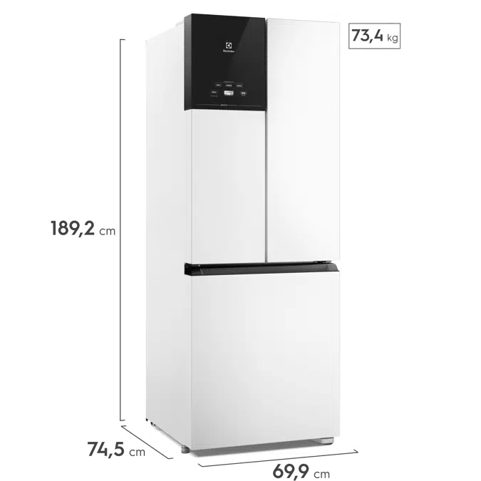 Electrolux Frost Free Inverter Refrigerator 480L Efficient AutoSense 3 Doors White (IM7)