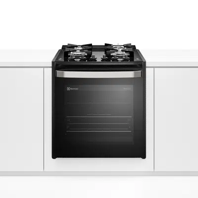 Electrolux Black Experience 4-burner Built-In Stove with Glass Table, PerfectCook360 and VaporBake (FE4EP) 이미지