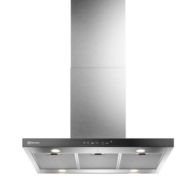 Electrolux 90cm Inox Experience Island Hood with Artificial Intelligence and High Suction Power (CE9IF)