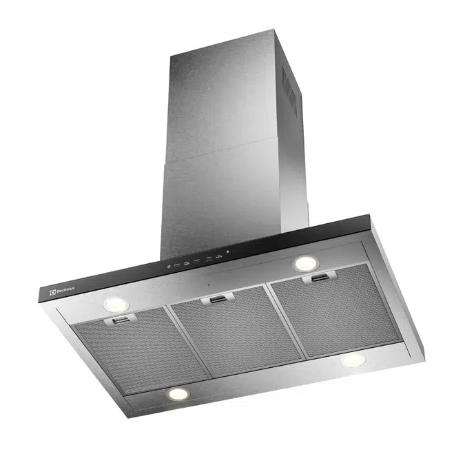 Electrolux 90cm Inox Experience Island Hood with Artificial Intelligence and High Suction Power (CE9IF)