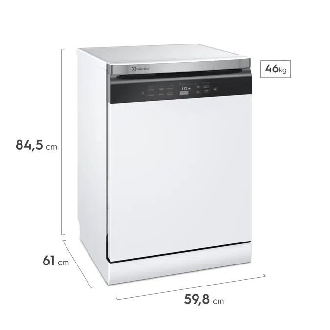 Electrolux 14 places setings White Dishwasher with Sanitize Shopping Function (LL14B)