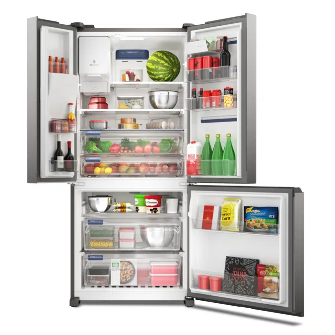 Electrolux Multidoor Efficient Refrigerator with AutoSense and Water and Ice Dispenser 540 L Inox Look (IM8IS)