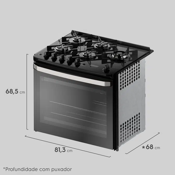 Electrolux Black Experience 5-burner Built-In Stove with Glass Table, PerfectCook360 and VaporBake (FE5EP)