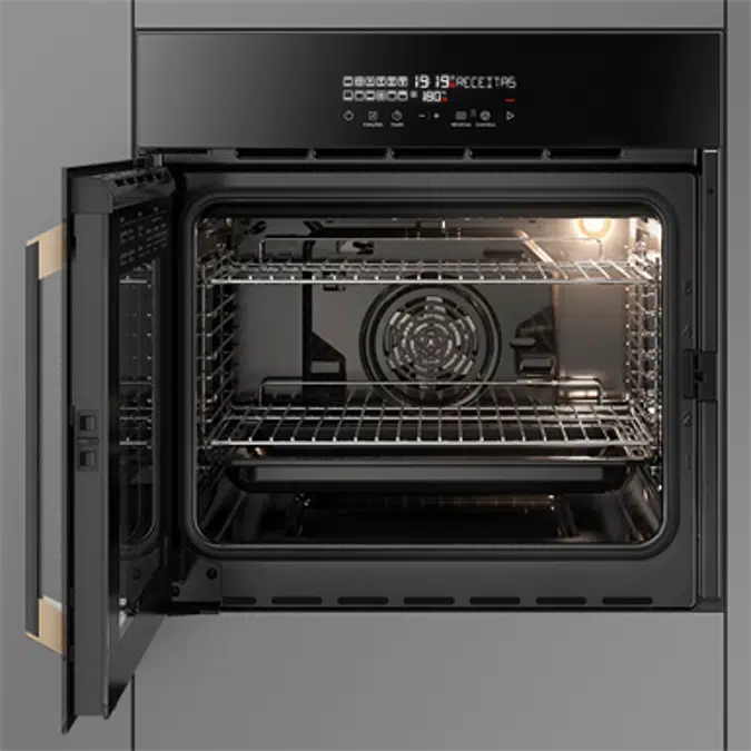 Pro series 80l black electric built-In oven