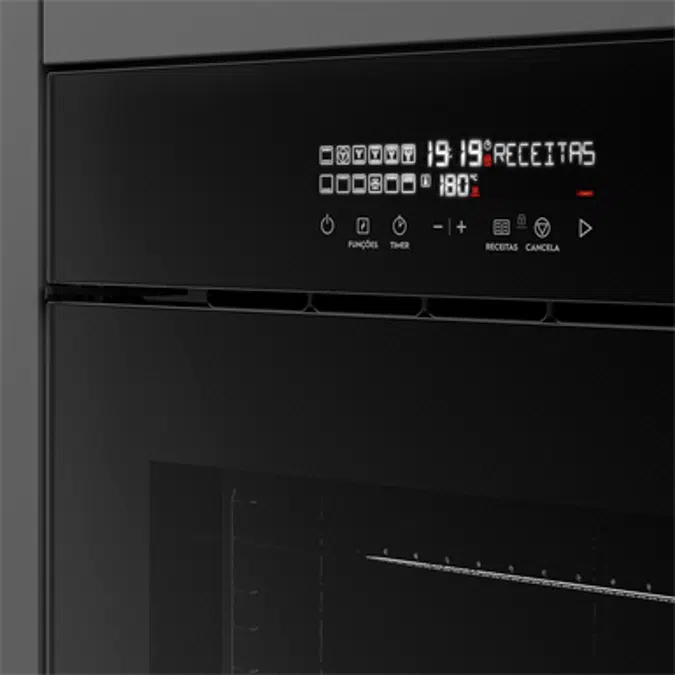 Pro series 80l black electric built-In oven