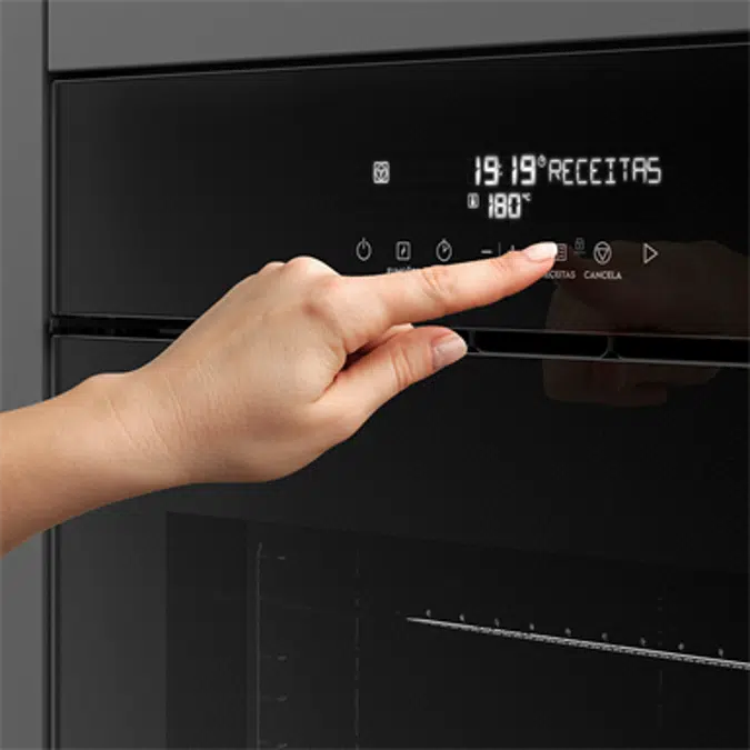 Pro series 80l black electric built-In oven