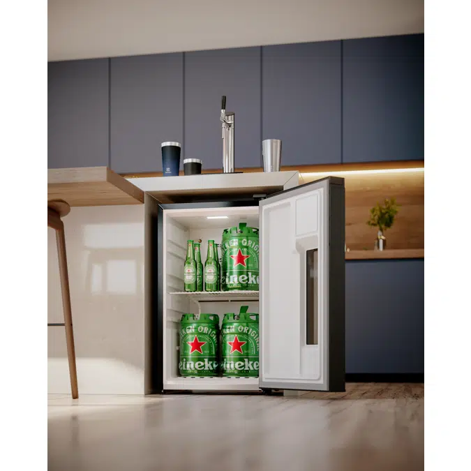 Cervejeira Home Bar Electrolux Frost Free 100L com Torre de Chopp e Porta de Vidro Preta (EB10C)