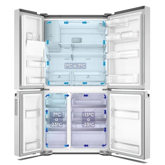 Stainless Steel Flexispace Connected Multidoor Fridge