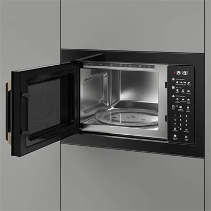 Pro series built-in 34l black microwave