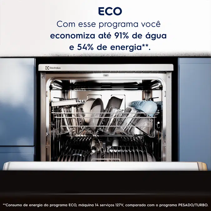 Lava-Louça Electrolux 14 Serviços Inox com Programa Lava & Seca 50 min (LS14E)