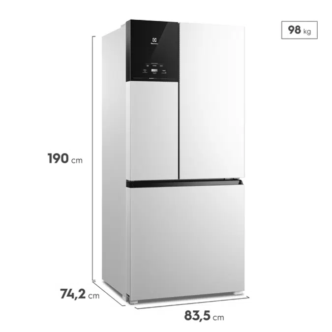 Electrolux Multidoor Efficient Refrigerator with AutoSense 590 L White (IM8)