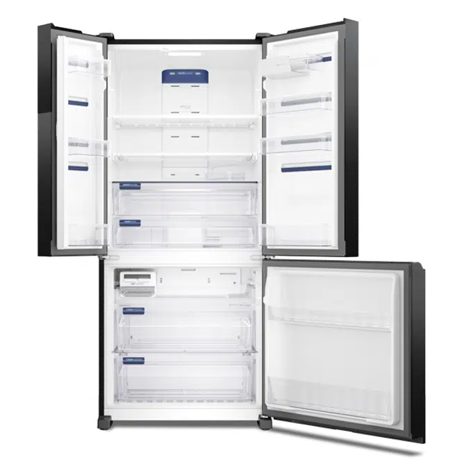 Electrolux Multidoor Efficient Refrigerator with AutoSense 587 L Black Inox Look (IM8B)
