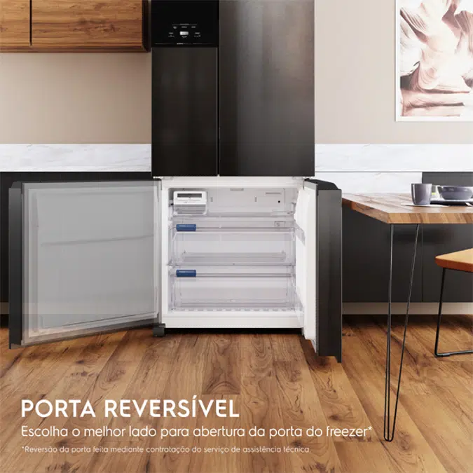 Electrolux Multidoor Efficient Refrigerator with AutoSense 587 L Black Inox Look (IM8B)