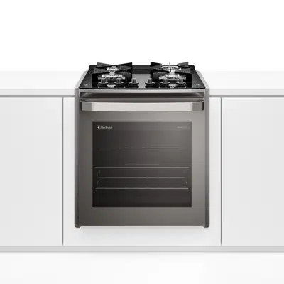 Electrolux 4-burner Built-In Cooker Experience Gray with Glass Table, PerfectCook360 and VaporBake (FE4EC) için görüntü