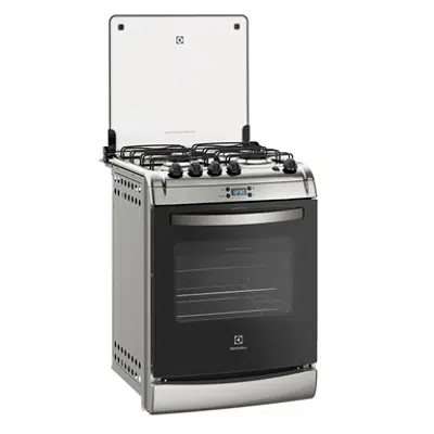 billede til Silver built-in oven with 4 burners and digital timer