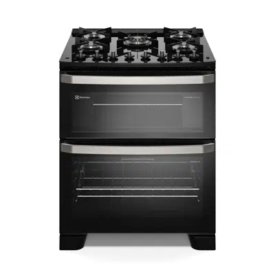 Imagem para Electrolux Experience 5-burner stove Black with Double Oven, Glass Table and PerfectCook360 (FE5DP)}