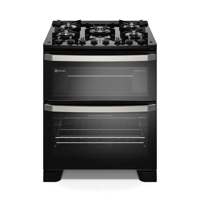 Electrolux Experience 5-burner stove Black with Double Oven, Glass Table and PerfectCook360 (FE5DP)