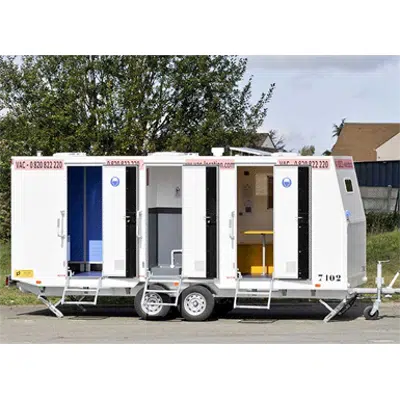 Imagem para 8-Person Construction Trailer With Shower}