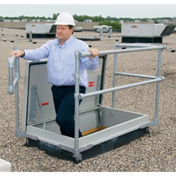BIM objects - Free download! Roof Hatch Safety Railing | BIMobject