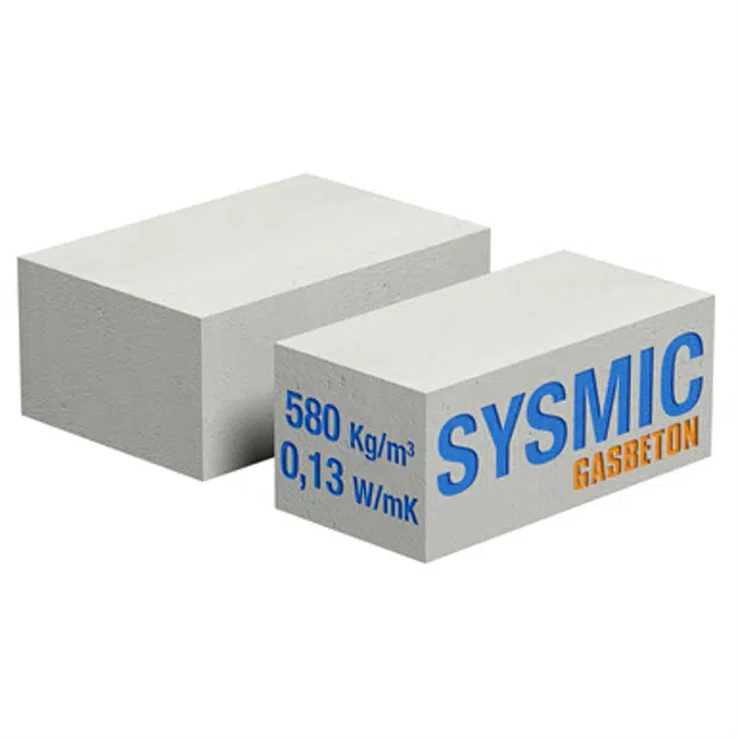 Muratura portante Gasbeton® Sysmic (λ=0,13 W/mK) - Basic