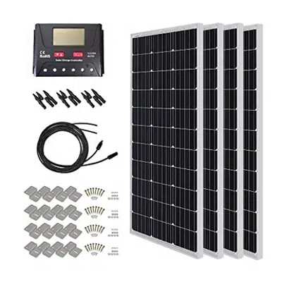 Image for HQST 400 Watt Monocrystalline Solar Starter Kit with 30 Amp Controller
