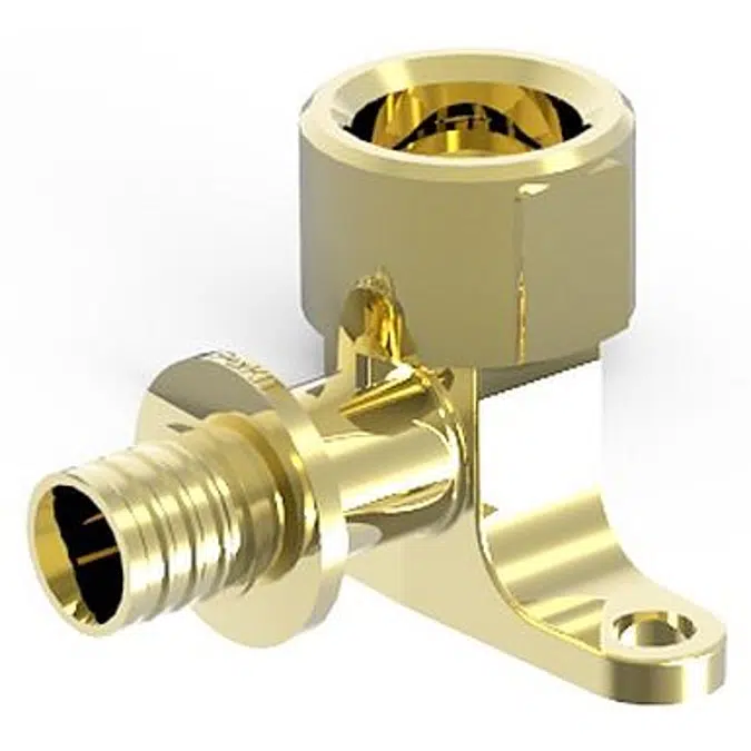 Brass female elbow for PEX pipes