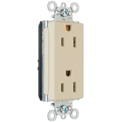 画像 Heavy-Duty Decorator Spec Grade Receptacles, Back & Side Wire, 15-20A, 125V