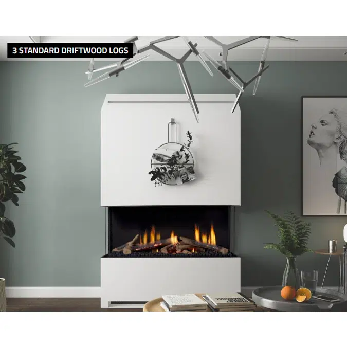 Wilderness Three Sided Fireplace 51H