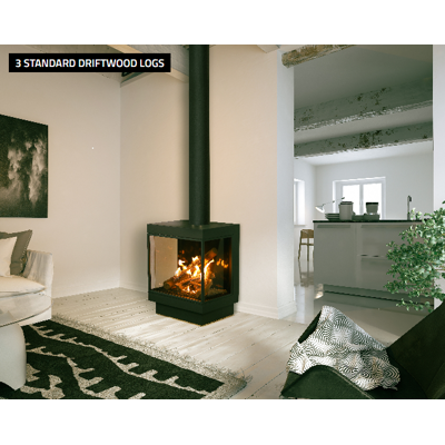 Image for Wilderness Stand Alone Three Sided Fireplace 25H