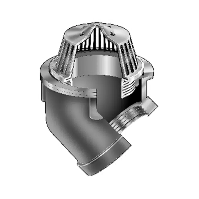 R1410 Balcony Drain with Angled Outlet