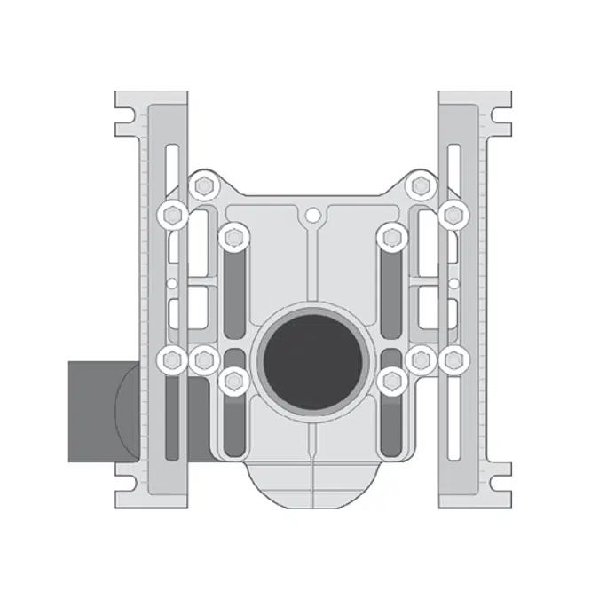 MC-10D-EXT-HS Double, Horizontal, Adjustable Water Closet Carrier for ADA in Middle of Battery With Hub & Spigot Connection