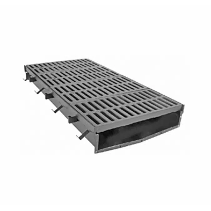 T2400 24″ Wide, Presloped Fabricated Steel Trench Drain System