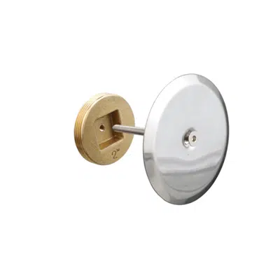 imazhi i C1430-RD Stainless Steel Smooth Access Cover with Bronze Cleanout Plug and Screw