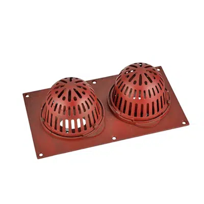 Image for R150 Cast Iron Combined Roof Drain with Aluminum Domes and Overflow Standpipe