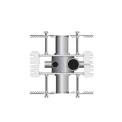 Image for MC-15D Double, Fixed, Offset From Stack Water Closet Carrier