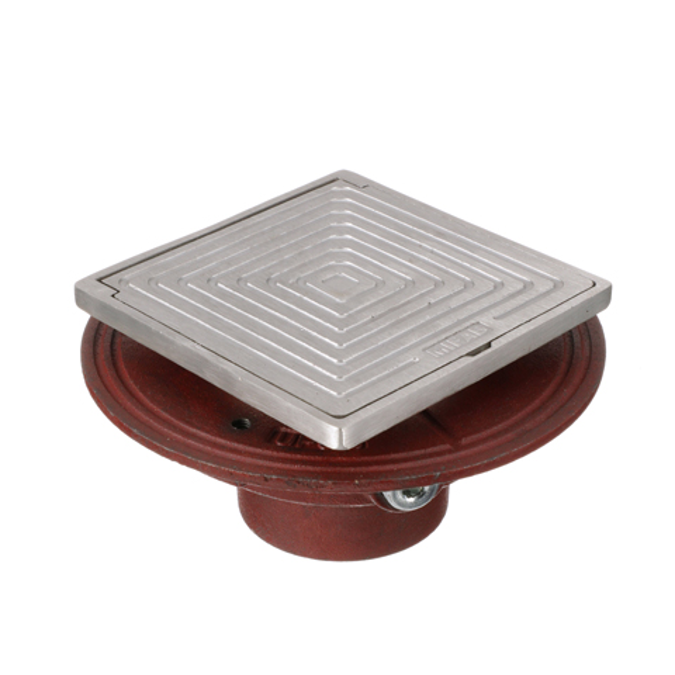 BIM Objects Free Download F1100 SD Floor Drain With Square Solid
