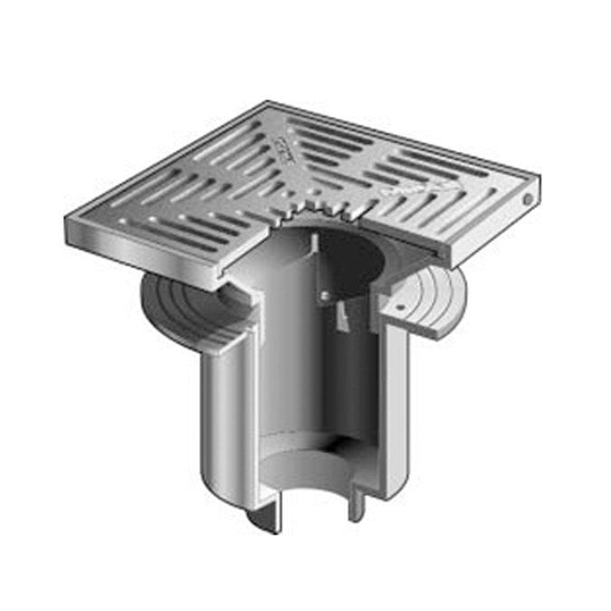 BIM objects Free download! F1450 Drain with 12″ Adjustable Tractor Grate/Extra Deep Sump